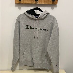 Champion Gray and Black Men's camo hoodie M